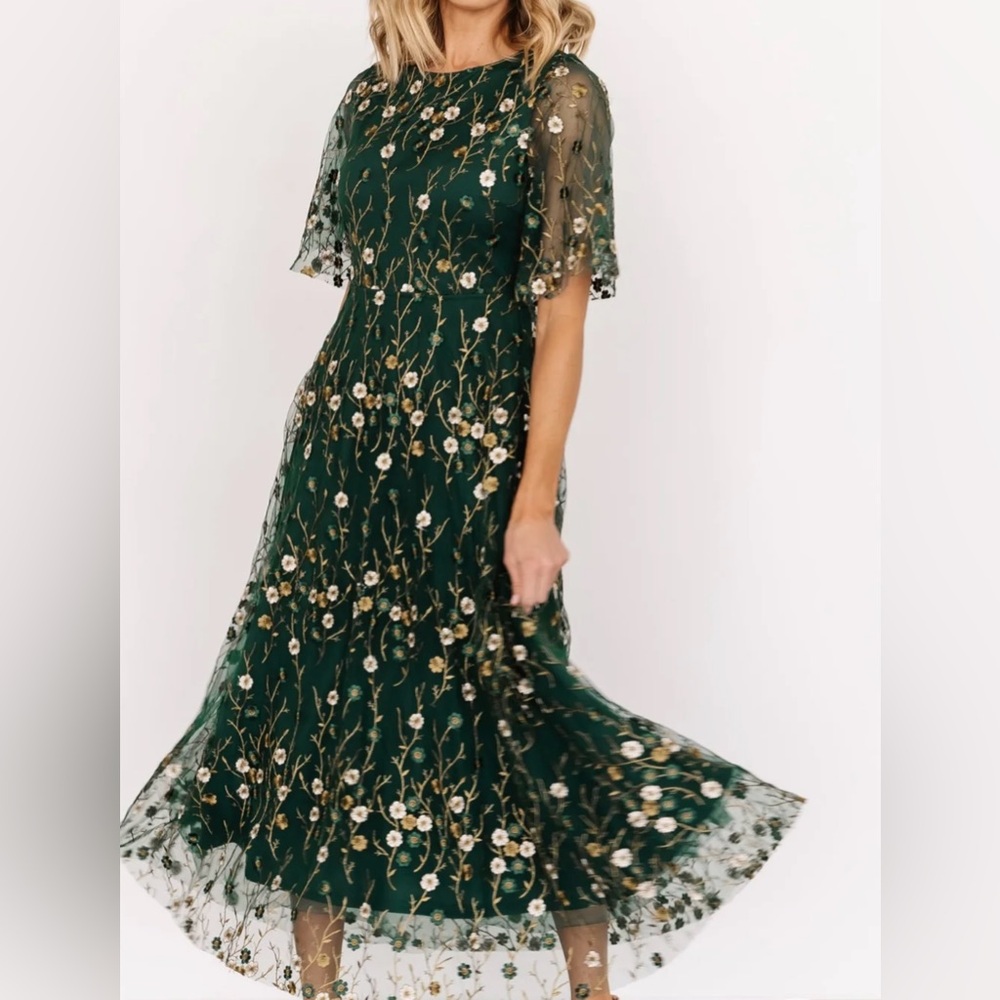 Baltic Born Green Floral Maxi Dress